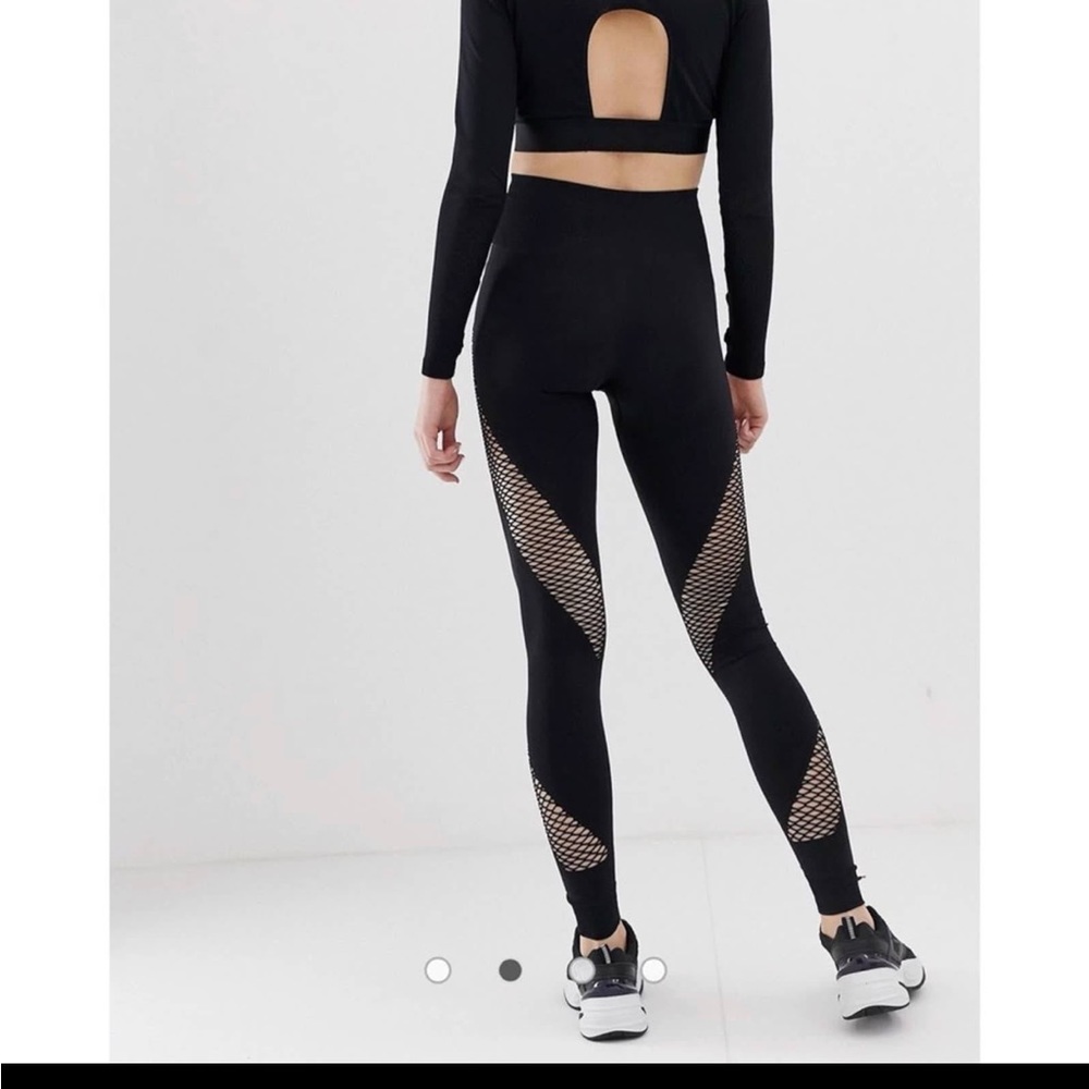 IVY PARK Mesh Panel Black Leggings Size L/XL
